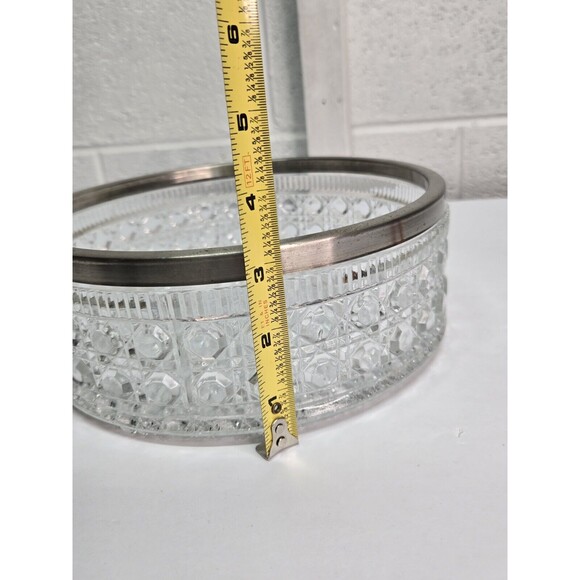 Vintage William Adams 24% Leaded Crystal Salad Bowl, Plated Rim ENGLAND - Picture 15 of 15